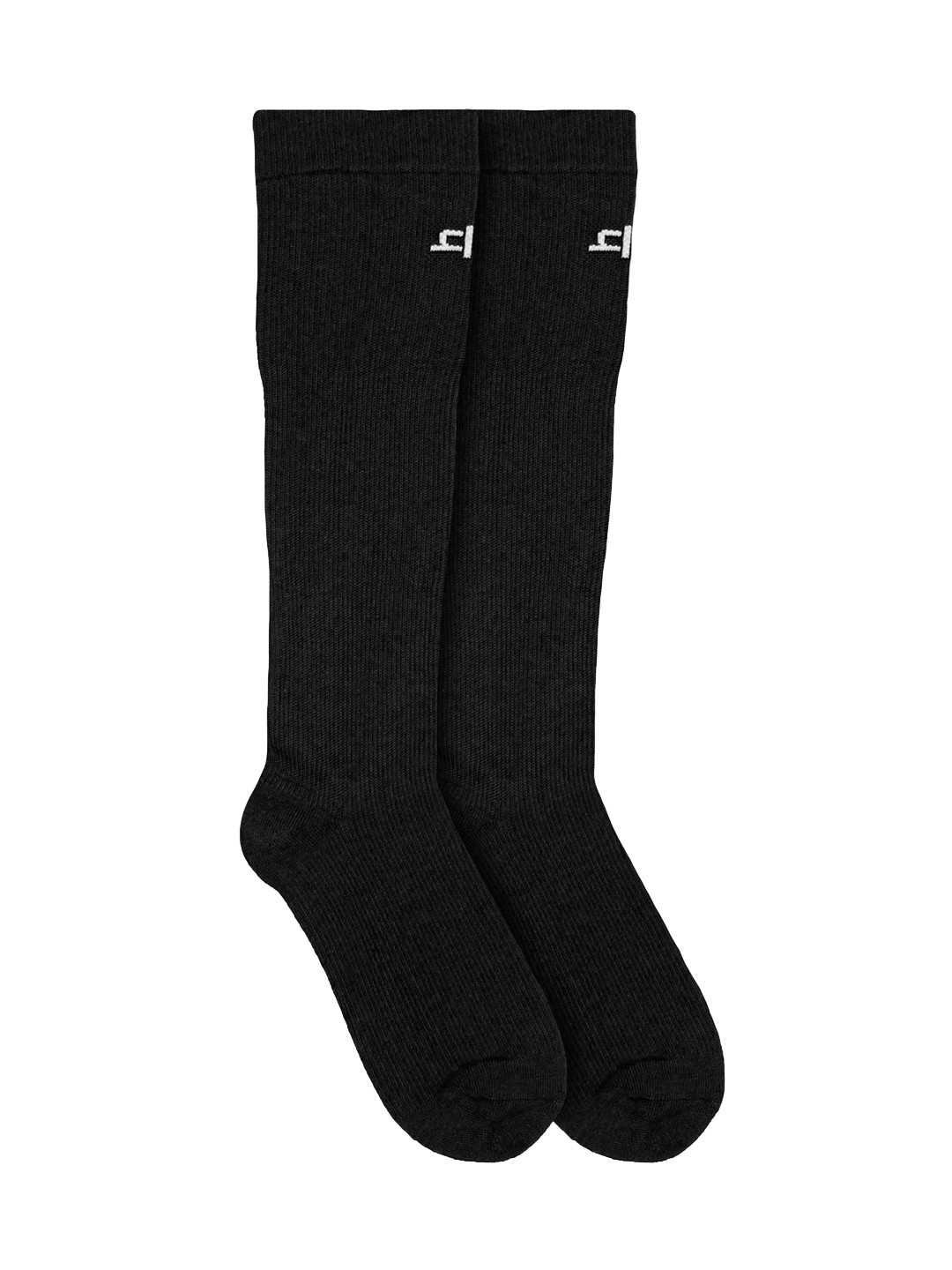 Heelium Pack Of 2 Black Solid Knee-Length Anti-Odour Compression Socks