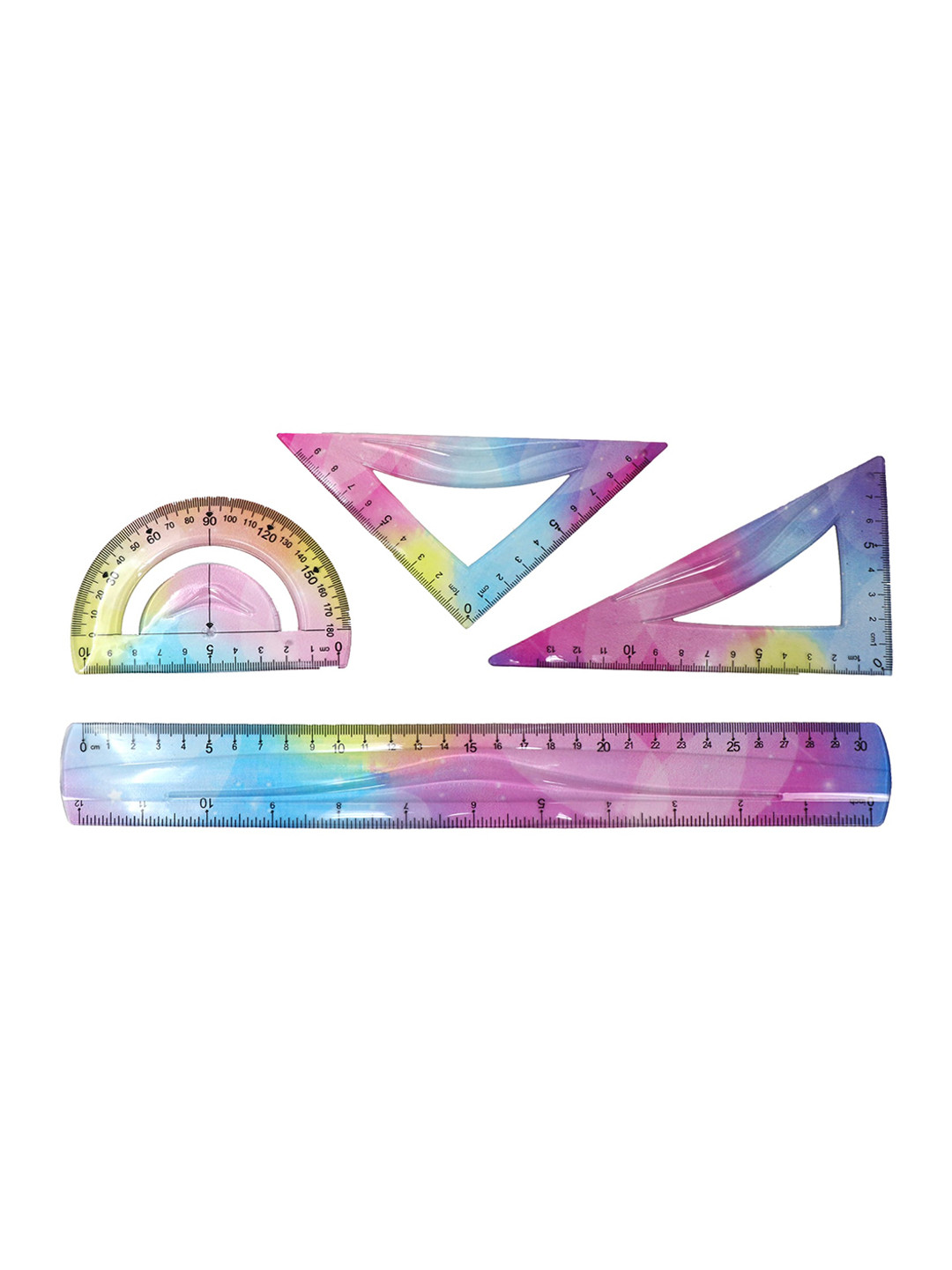 Smily Kiddos Kids Set Of 4 Pink & Blue Rulers