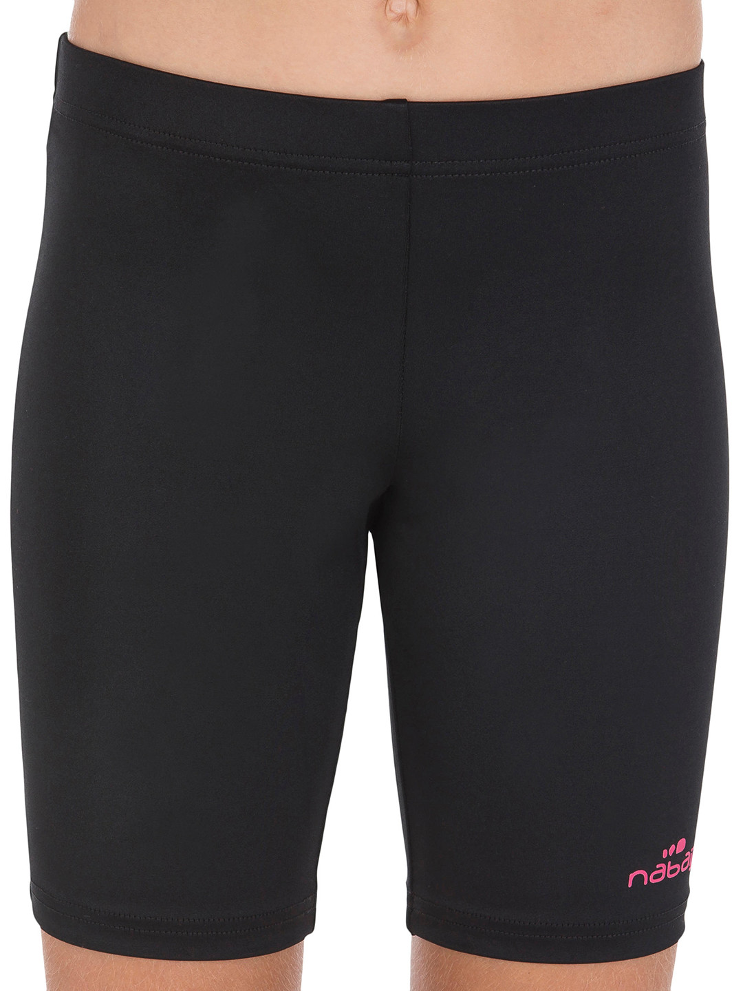 Decathlon NABAIJI Girls Black Quick-Dry Swimming Shorts