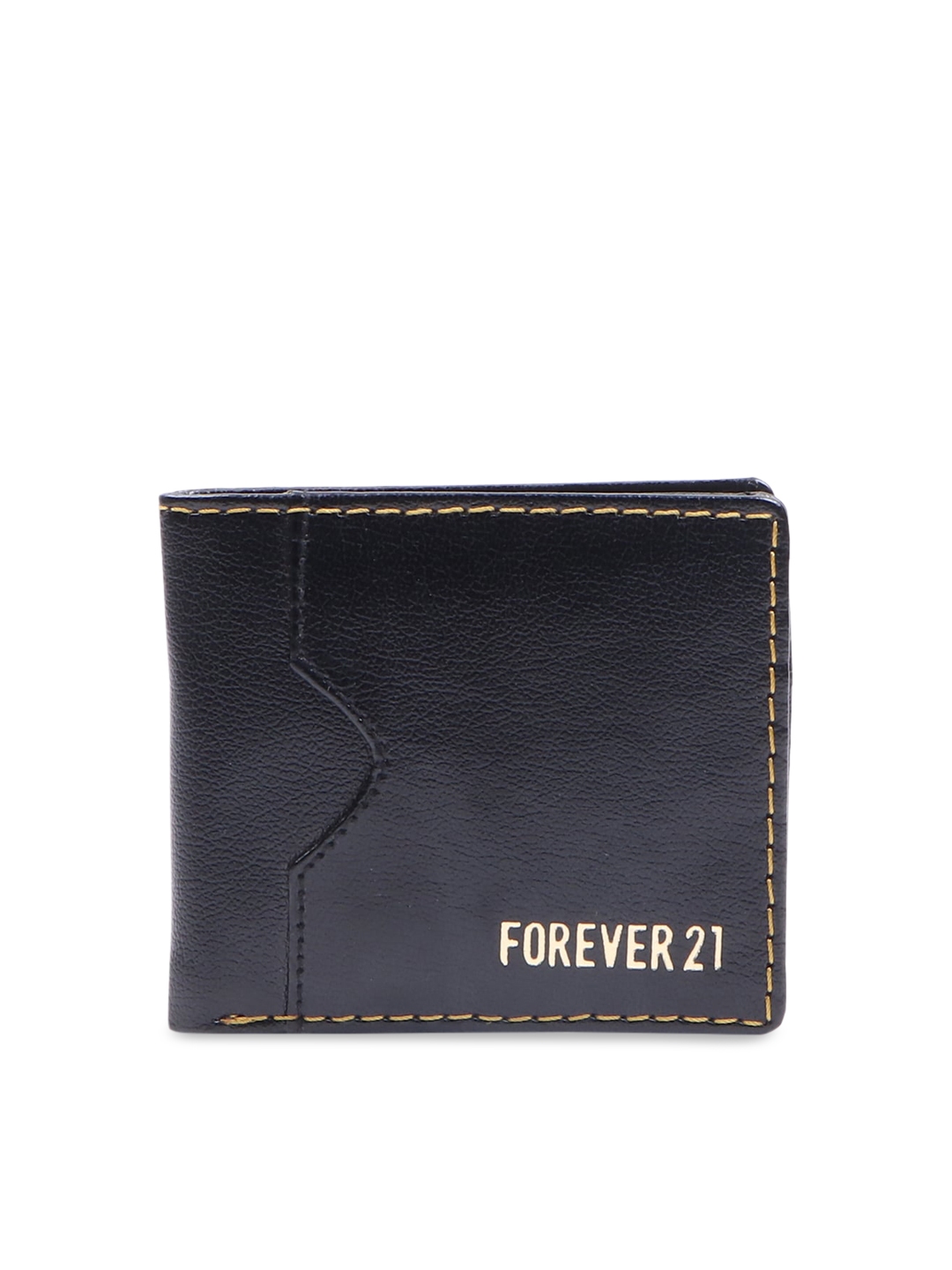 Buy FOREVER 21 Men Black Solid Two Fold Wallet - Wallets for Men 13962000 |  Myntra