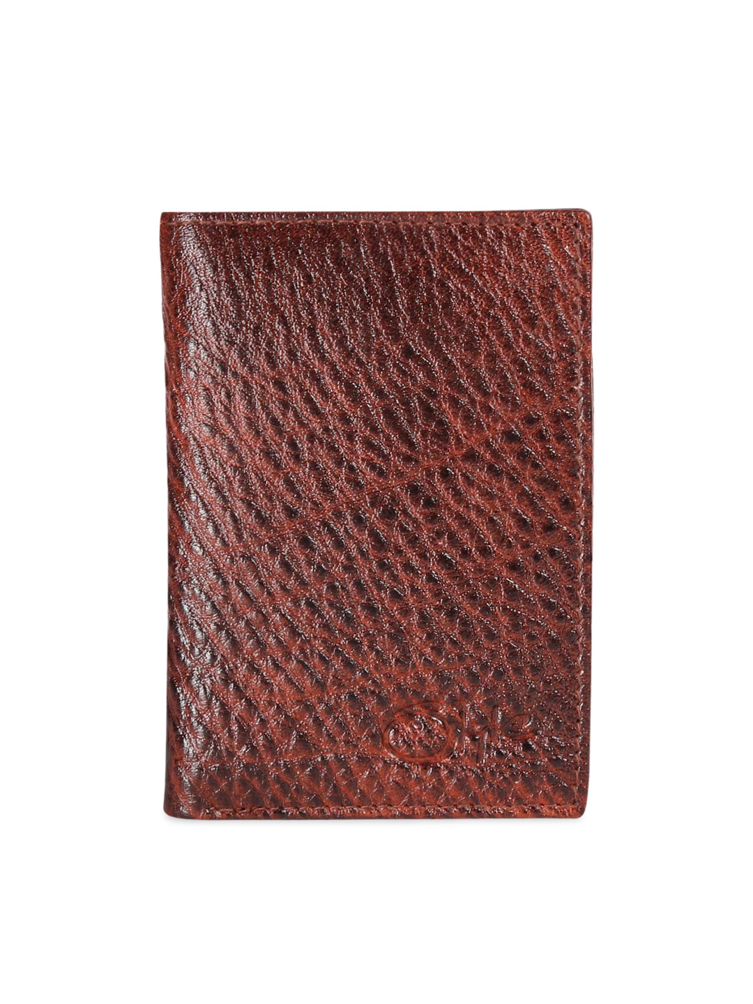 Style SHOES Unisex Brown Textured Card Holder