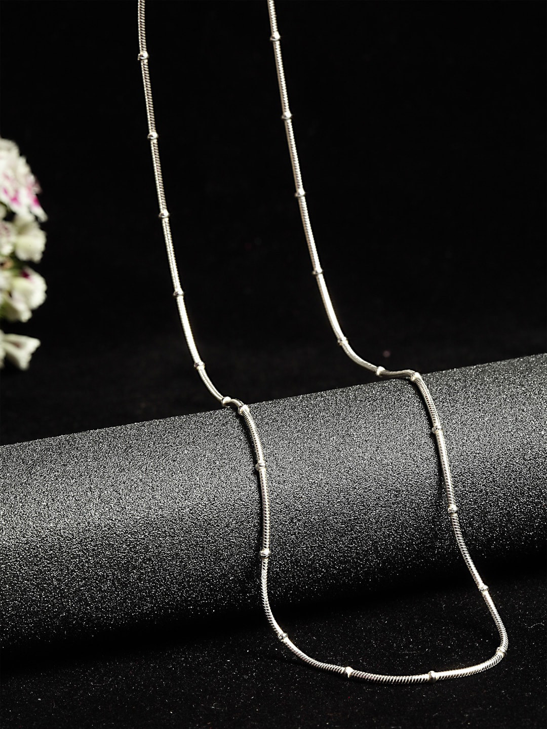 Clara Silver-Toned Sterling Silver Rhodium-Plated Chain