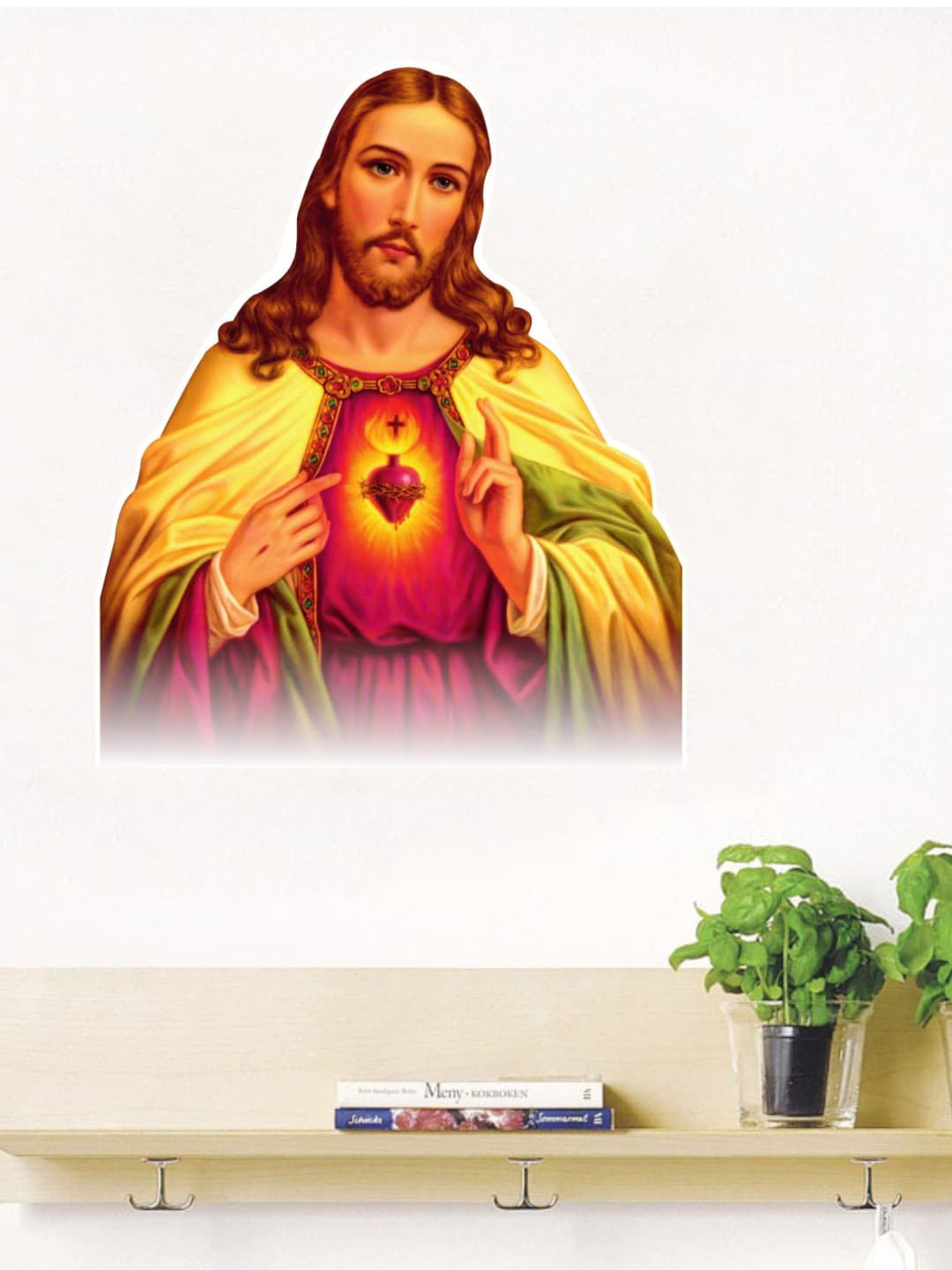 rawpockets Yellow & Brown Jesus Wall Sticker