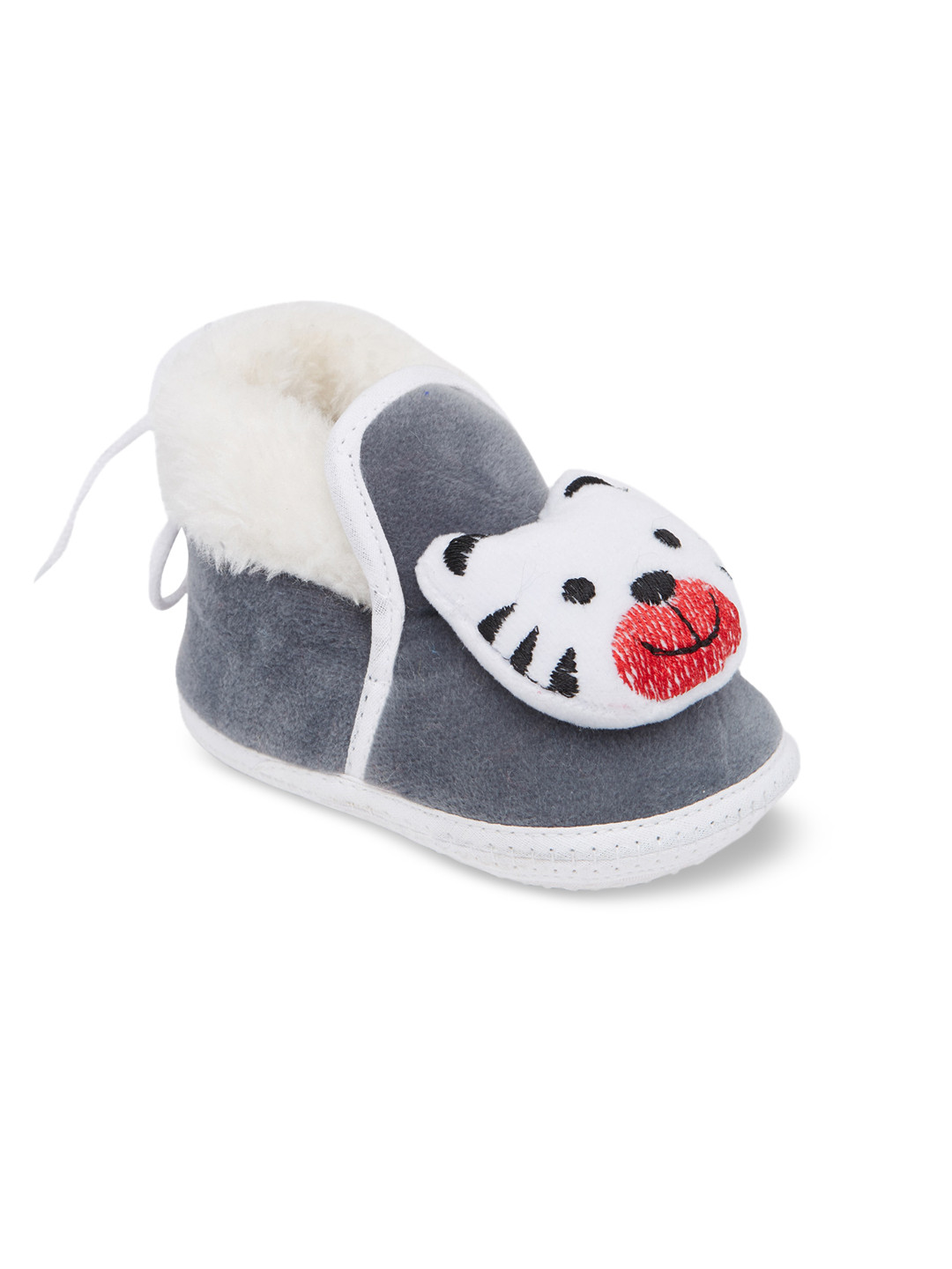 CHiU Infant Kids Grey & White Printed Booties