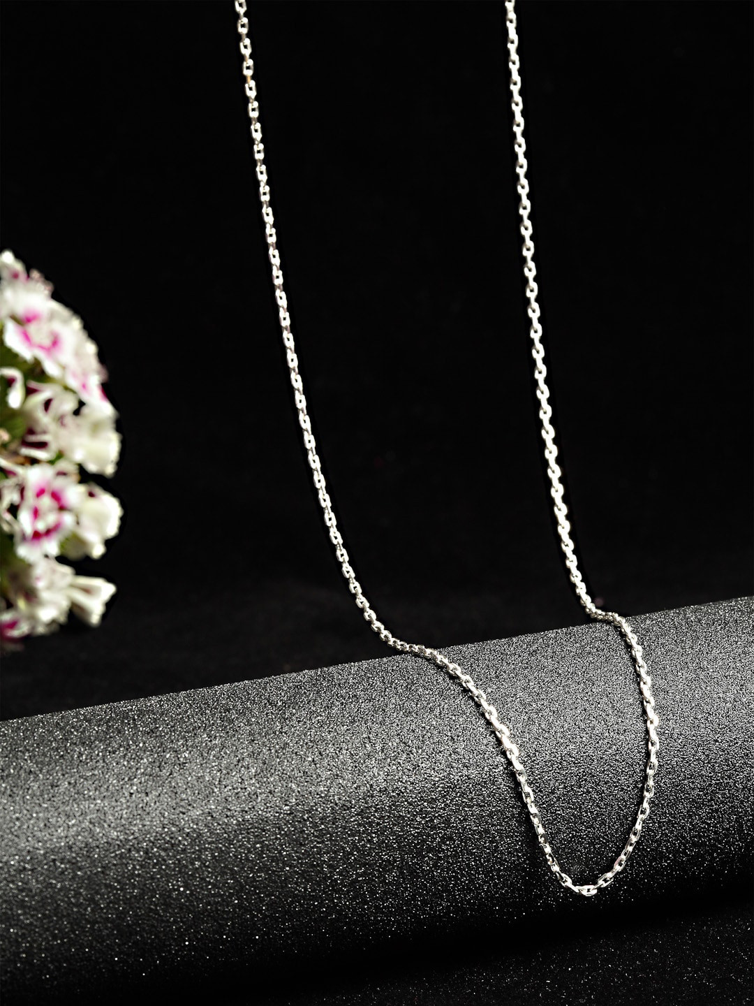 Clara Sterling Silver & Rhodium-Plated Minimal Link Chain