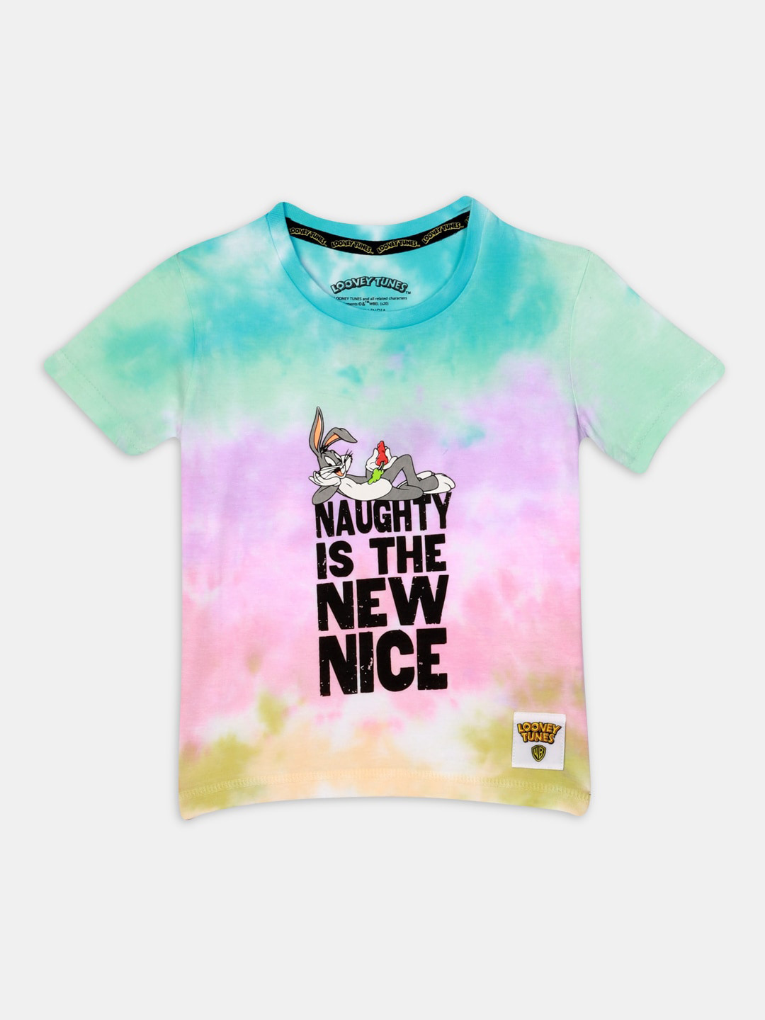 Nap Chief Girls White Looney Tunes Bugs Bunny Dyed Organic Cotton T-shirt
