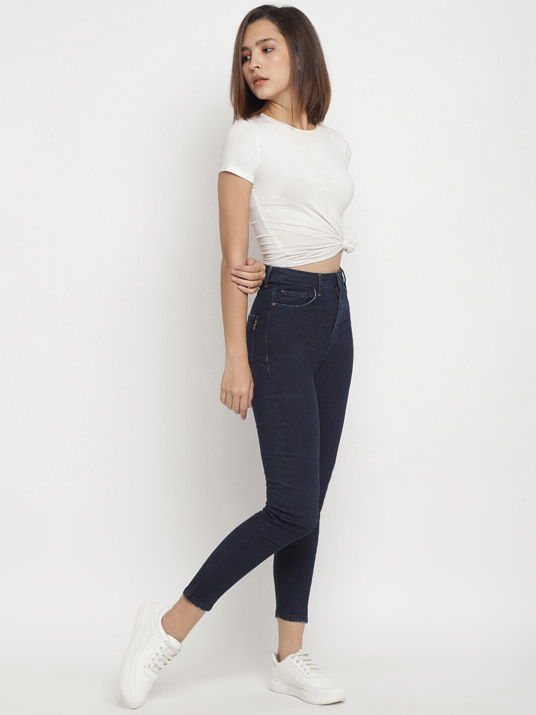 Belliskey Women Blue Super Skinny Fit High-Rise Clean Look Jeans