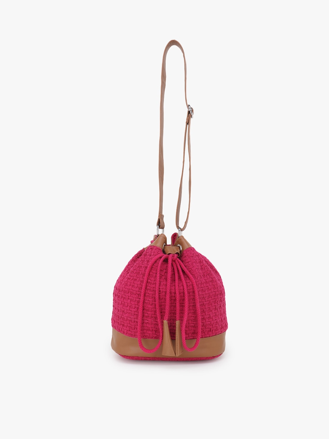 Anekaant Pink Textured Shoulder Bag