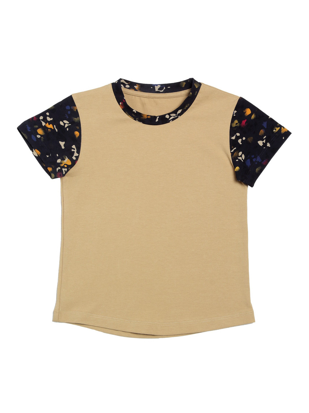 DOOR74 Kids Brown Solid Round Neck T-shirt