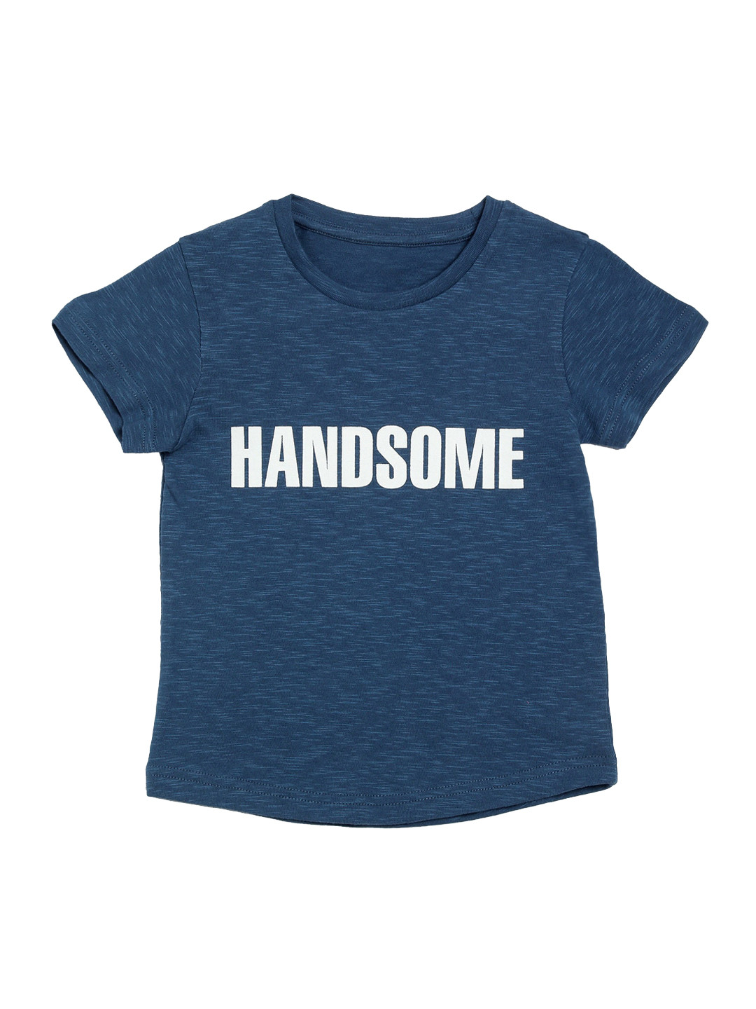 DOOR74 Boys Navy Blue Printed Round Neck T-shirt