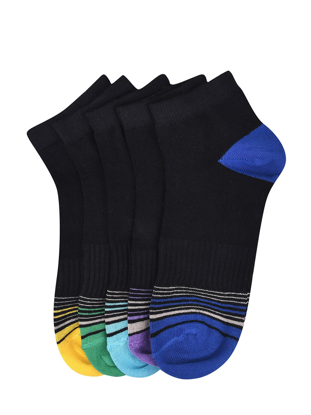 MARC Boys Pack Of 5 Patterned Ankle-Length Socks