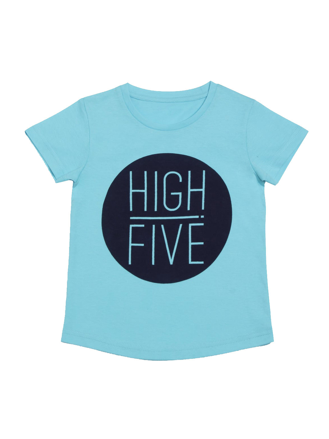 DOOR74 Kids Blue Printed Round Neck T-shirt