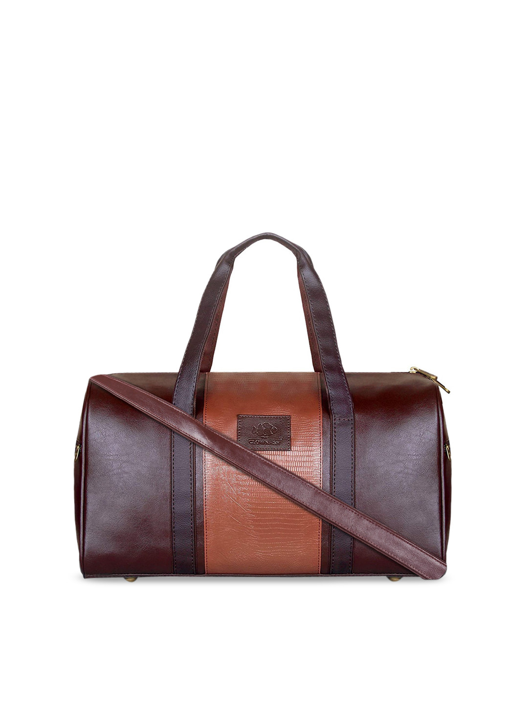 THE CLOWNFISH Splendour Unisex Brown Textured Splendour Duffel Bag