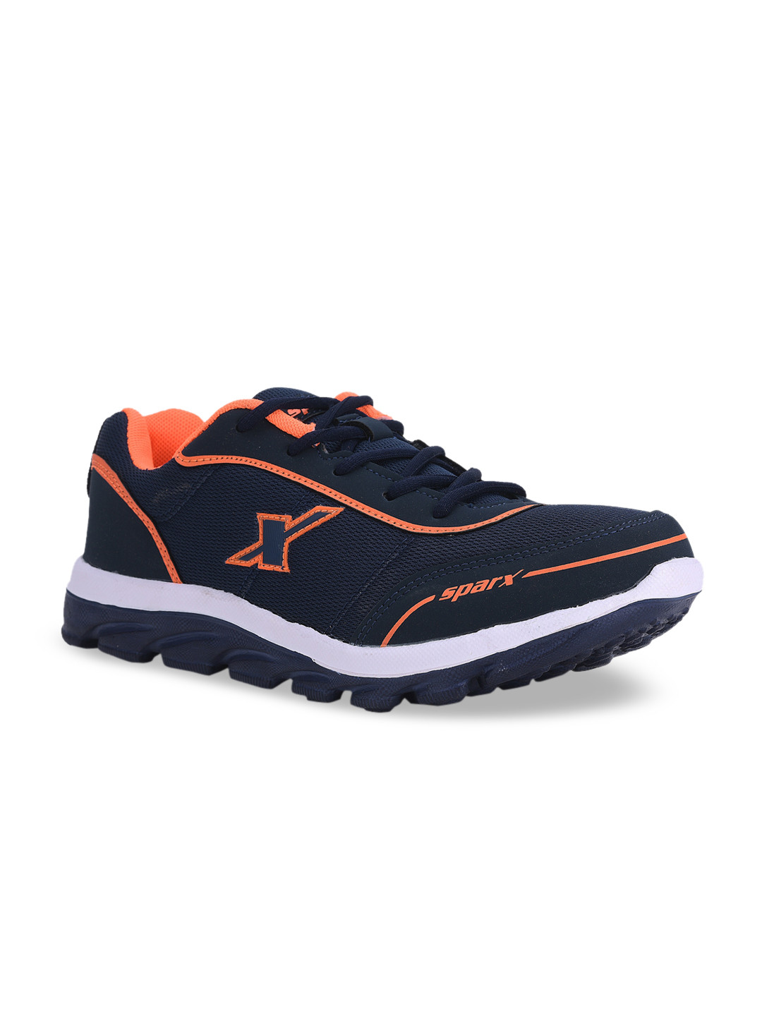 Sparx Men Navy Blue Solid Mesh Sports Shoes