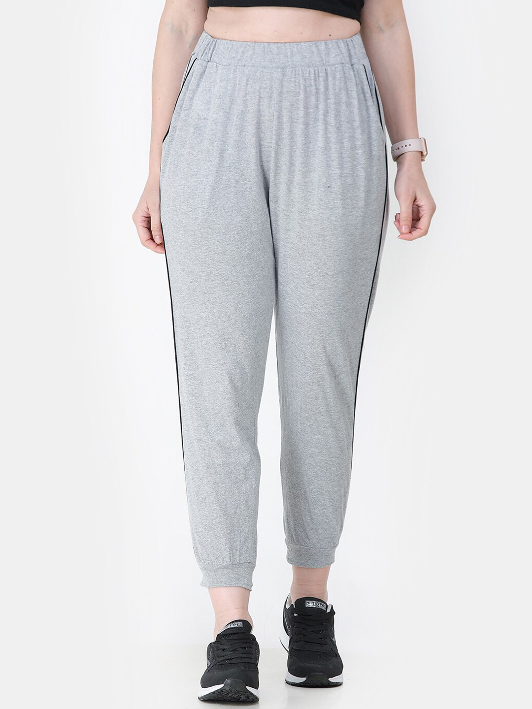 Cation Women Grey Solid Joggers
