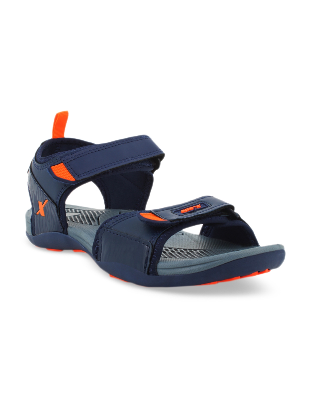 sparx navy blue orange sandals