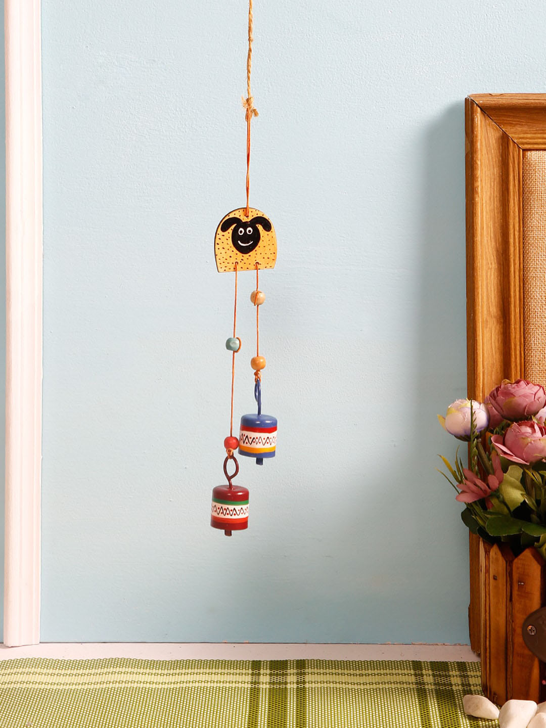 Aapno Rajasthan Multi-Coloured Bunny Hanging Windchime With Bells