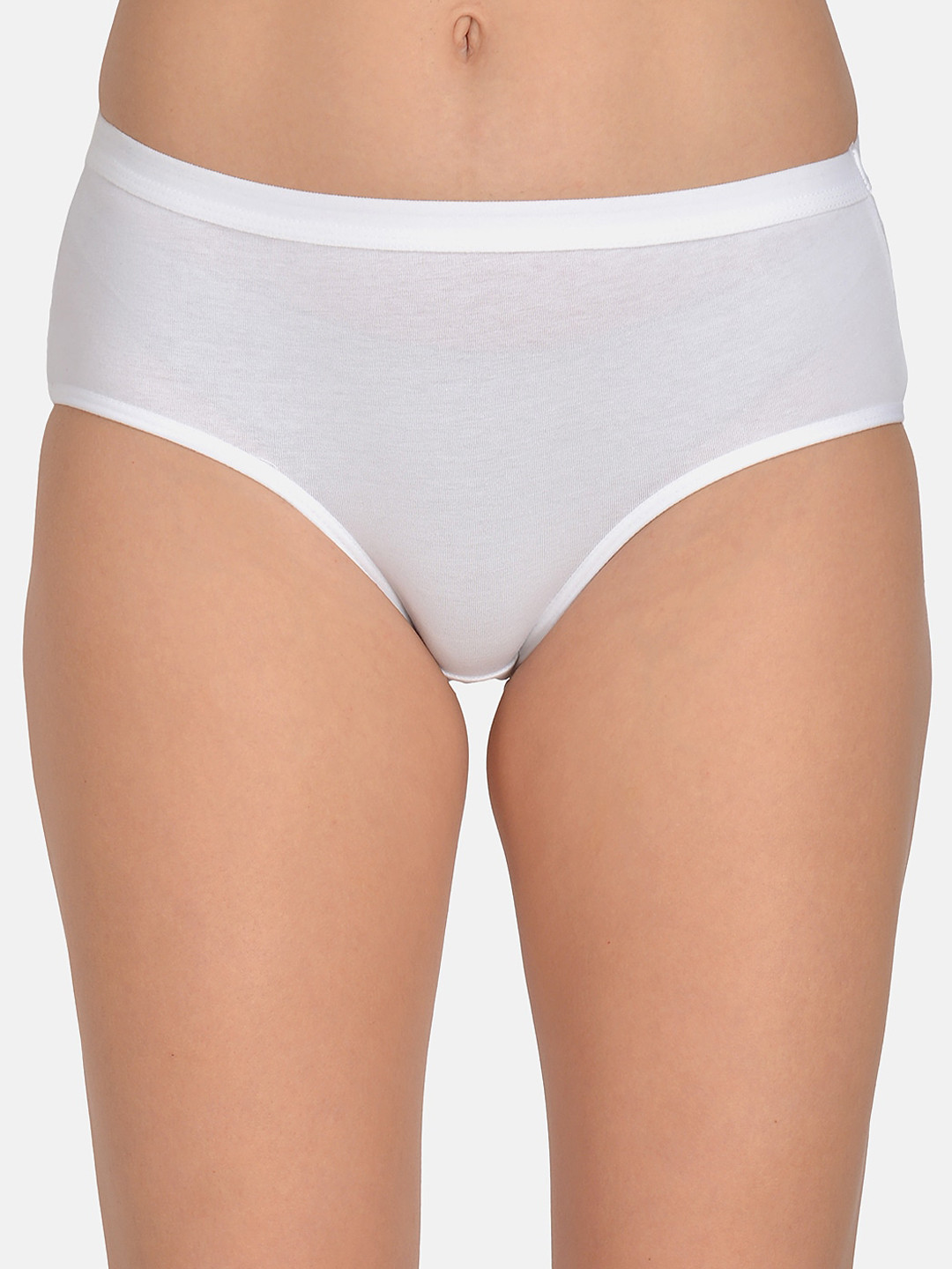mod & shy Women White Solid Hipster Briefs-MU157