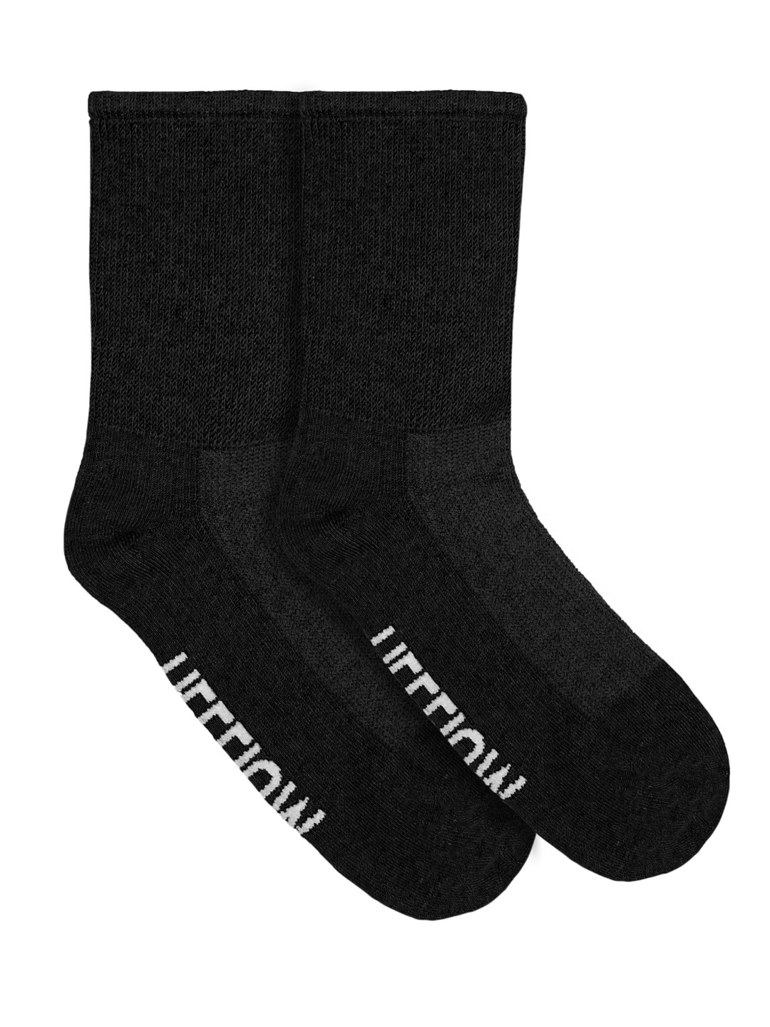 Heelium Unisex Black Solid Diabetic Anti-Odour Calf-Length Socks