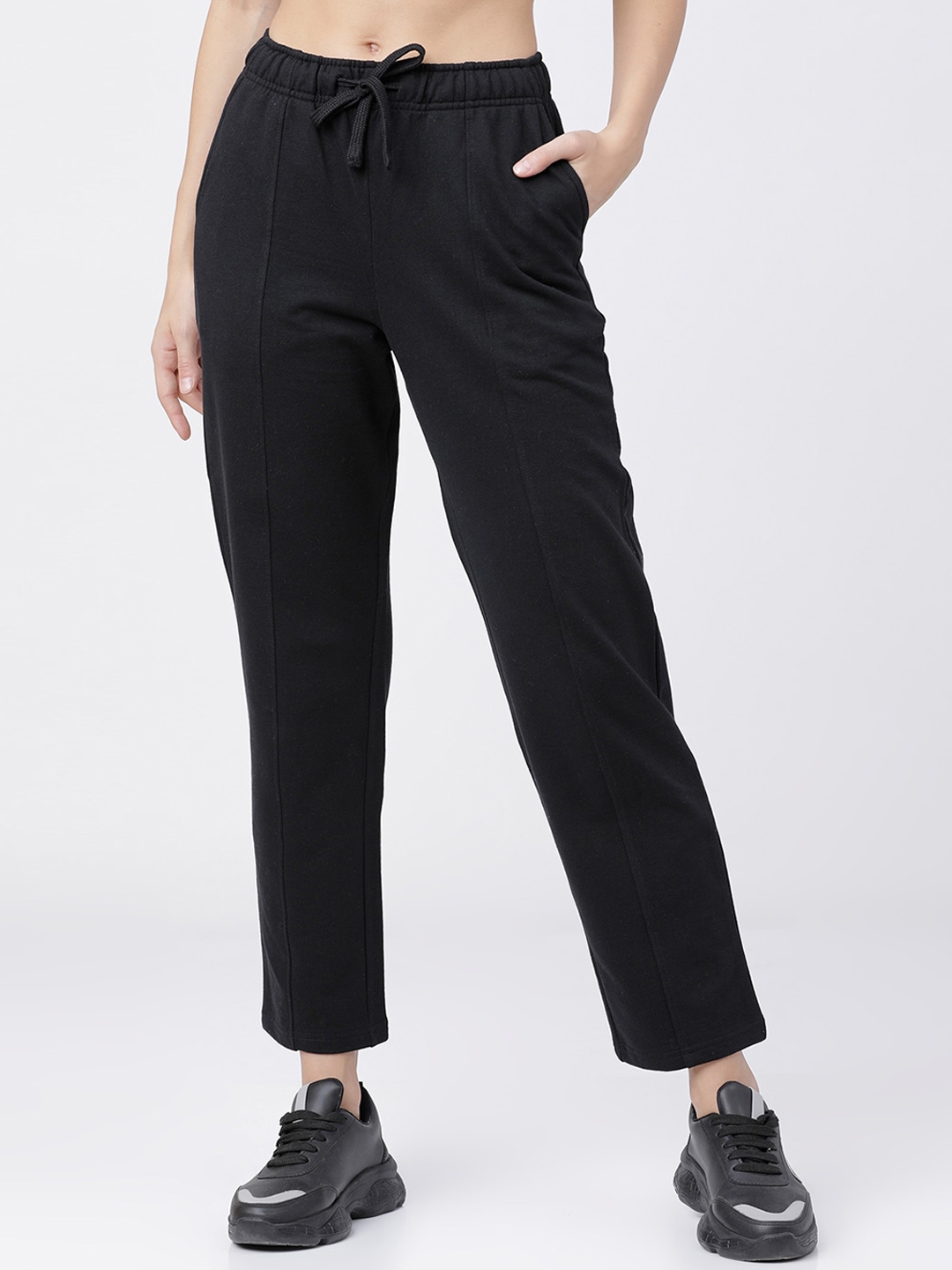 Tokyo Talkies Women Green Relaxed Fit Track Pants