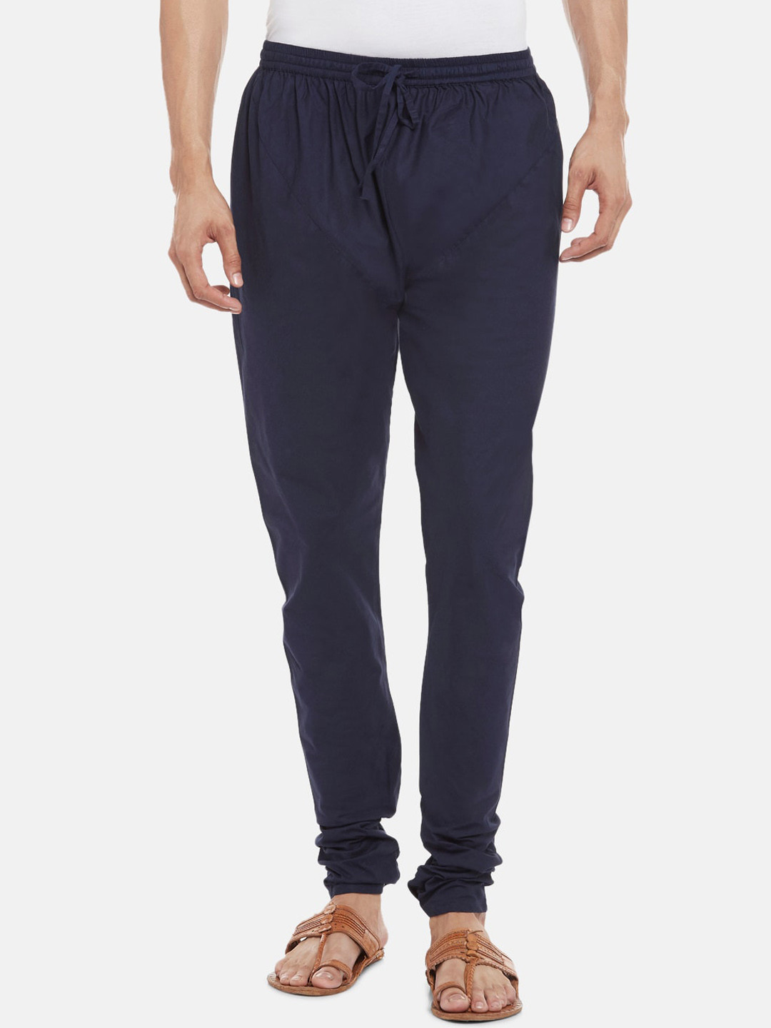 indus route by Pantaloons Men Blue Solid Churidar