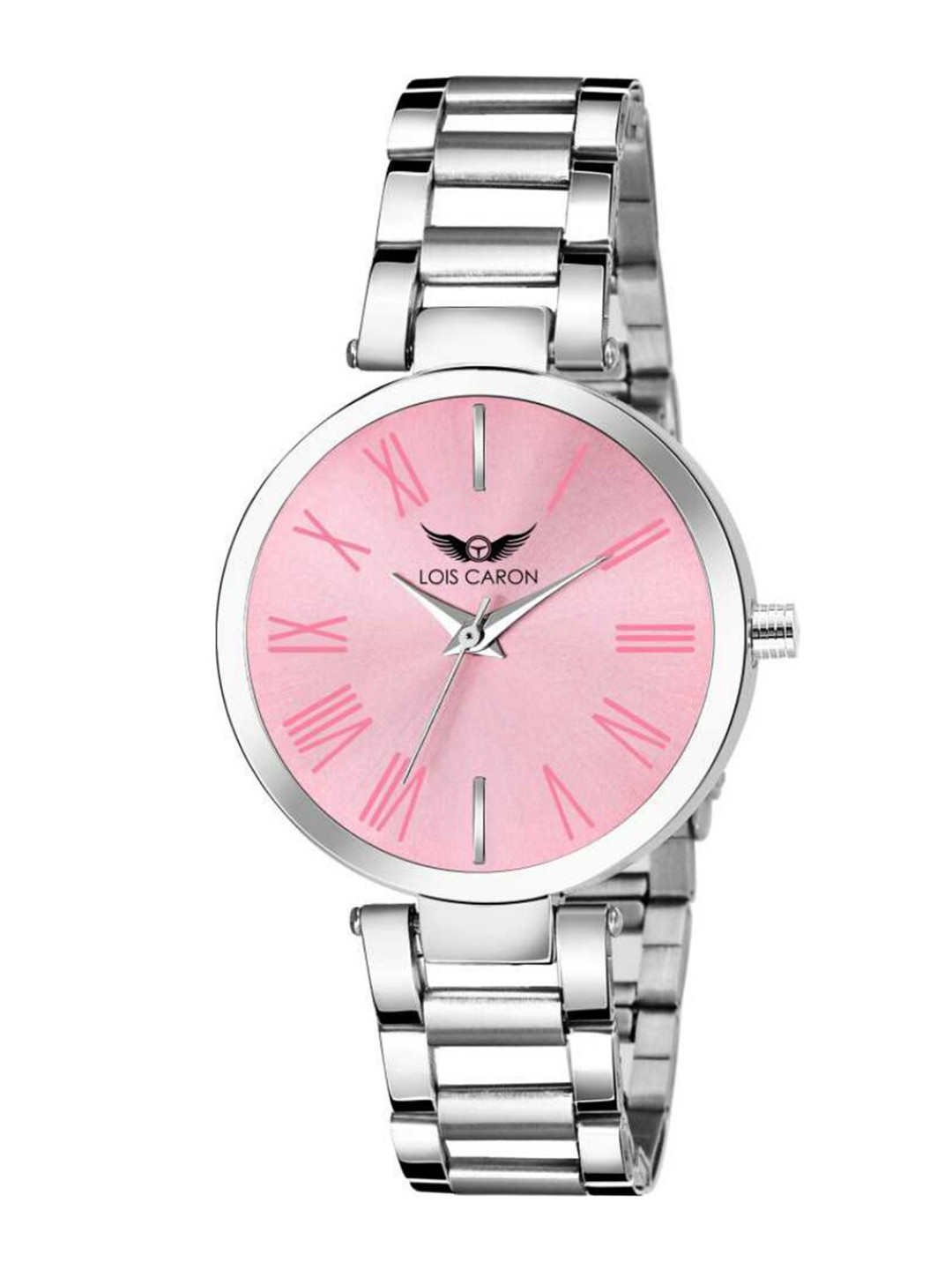 LOIS CARON Women Pink & Silver-Toned Analogue Watch MLC-4674