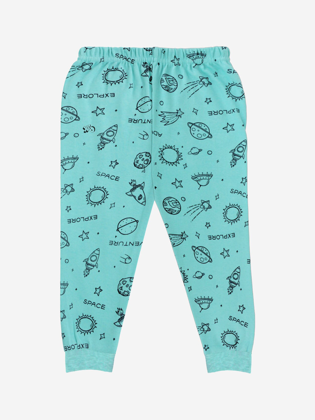 x2o Infant Kids Turquoise Blue & Black Printed Lounge Pants