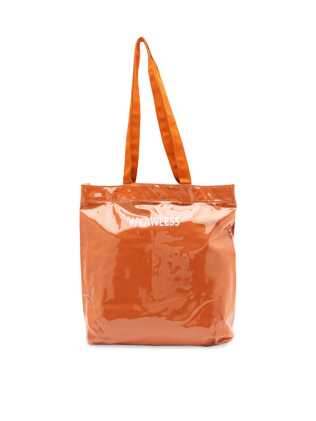 Globus Orange Solid Handheld Bag