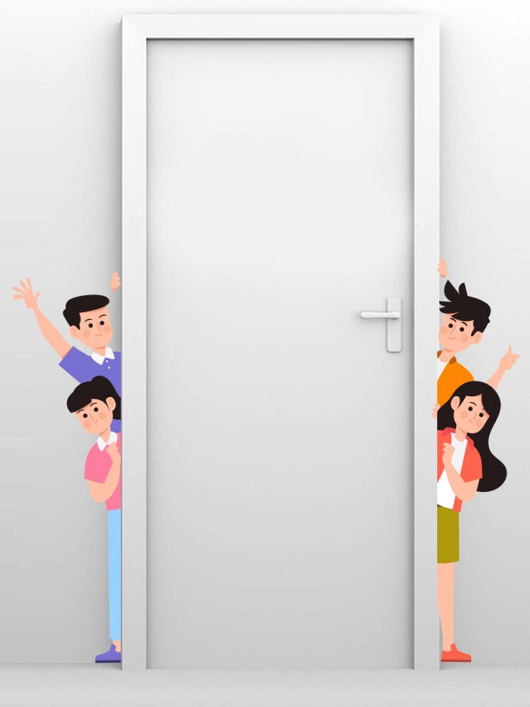 rawpockets Multicoloured Happy Family Wall Stickers