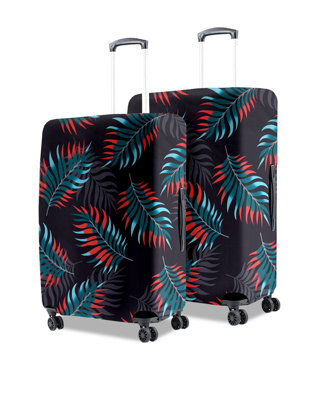 Cortina Set of 2 Blue & Green Printed Protective Medium & Small Luggage Covers