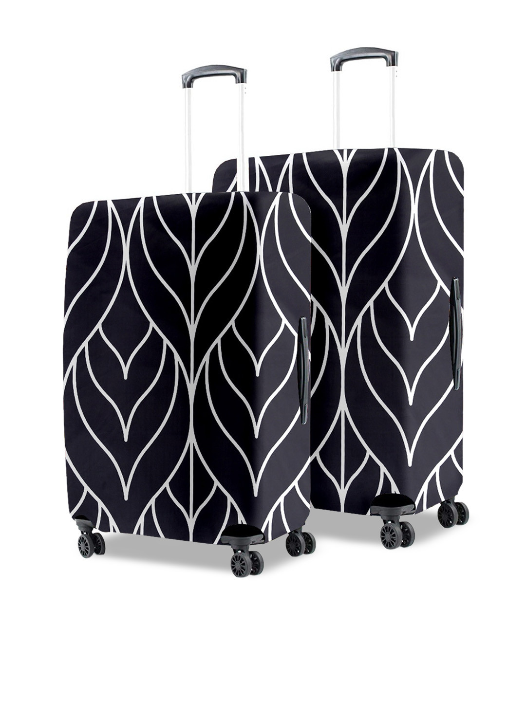 Cortina Set Of 2 Black Printed Eco Friendly Protective Luggage Covers