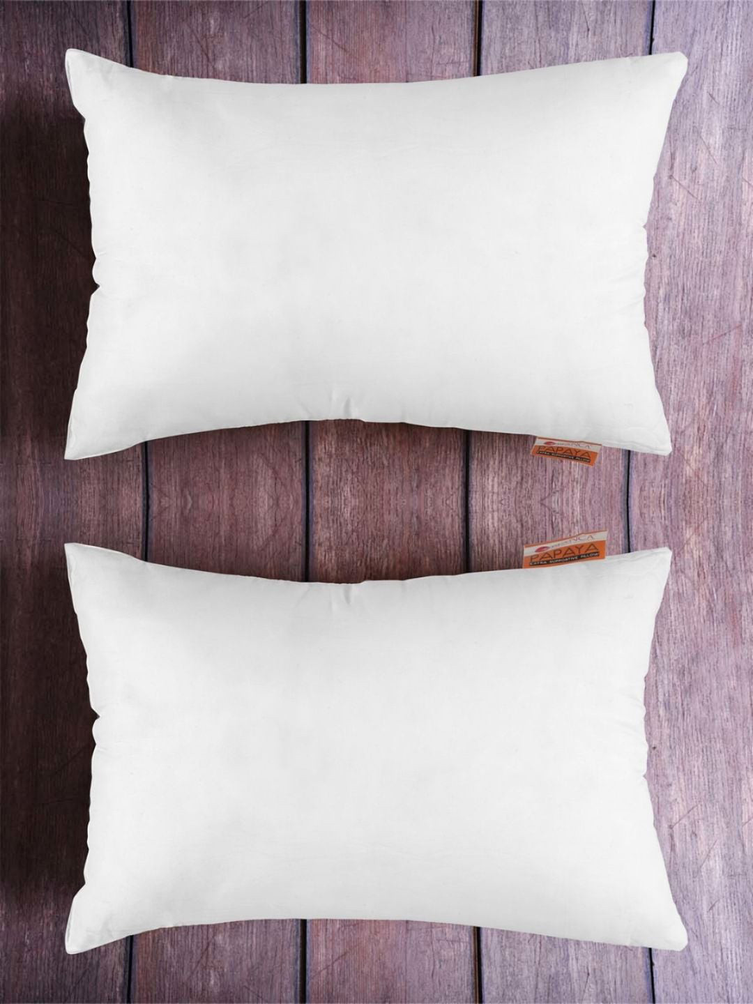 BIANCA Orthopedic White Solid Polyester Cooling Set of 2 Medium Fibre Orthopedic Pillow-60 x 40 x 1 cm