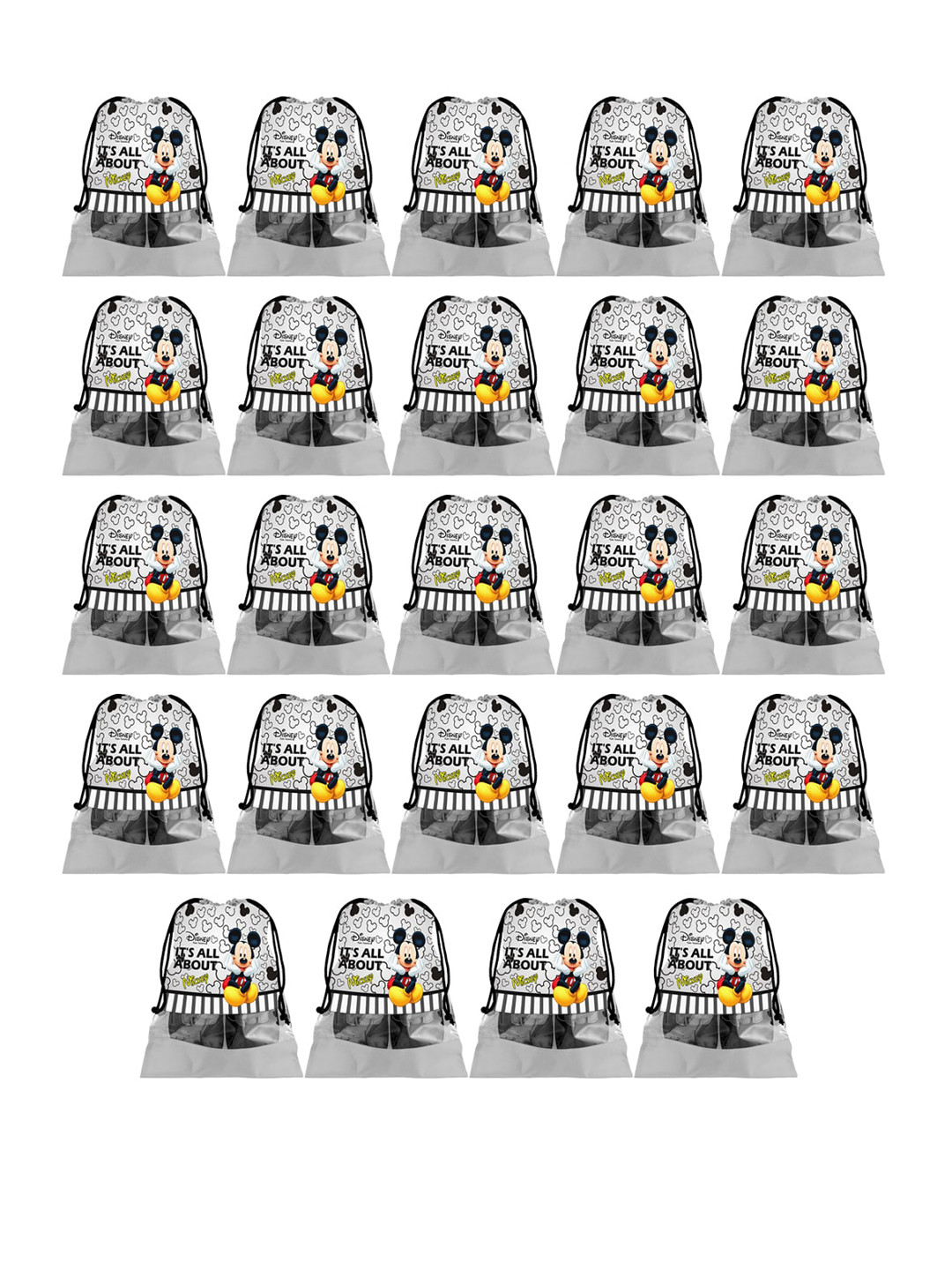 Kuber Industries Set Of 24 Grey Disney Printed Dust-Proof Shoe Organisers