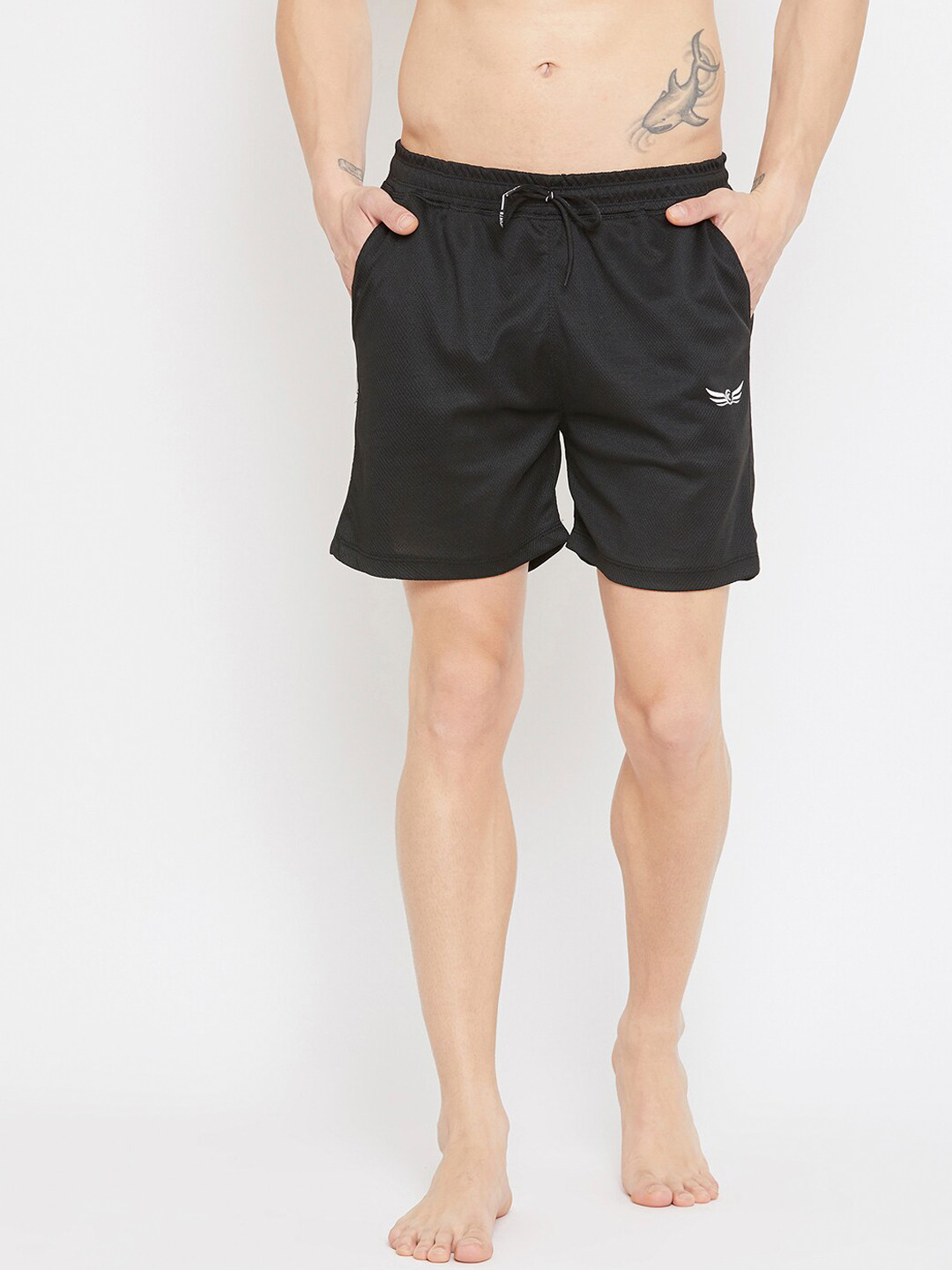 CHROME & CORAL Men Black Solid Boxers BXR-02