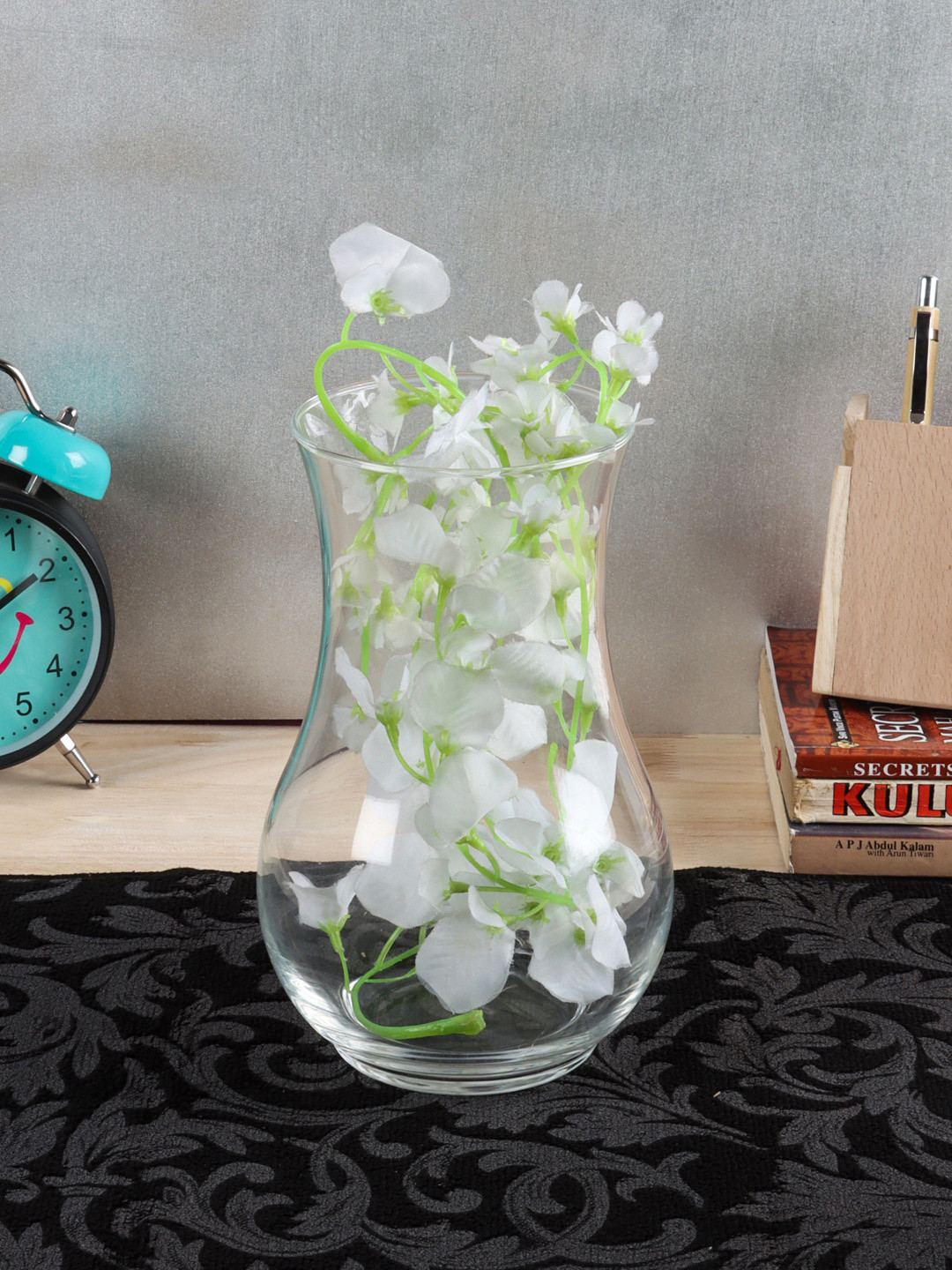 INCRIZMA Transparent Glass Flower Vase