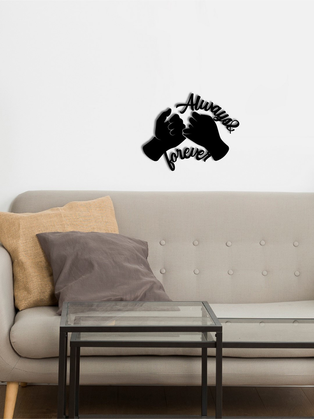 eCraftIndia Always & Forever Wood Matte Hanging Hall Signs and Plaques-8.3In