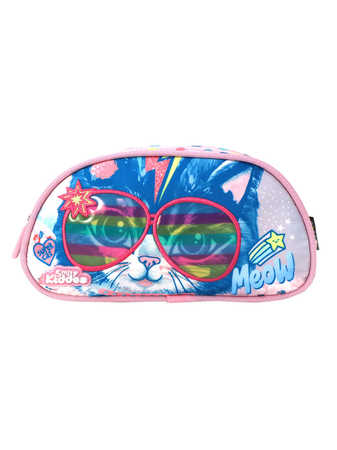 Smily Kiddos Kids Pink & Blue Superkitty Pencil Box