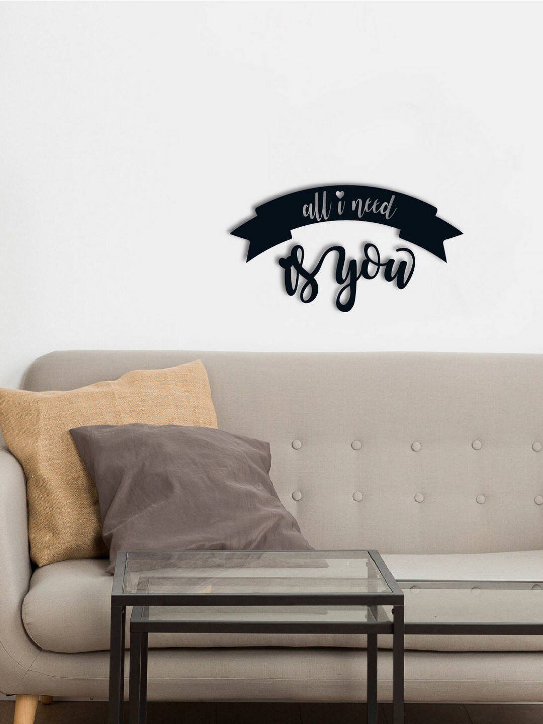 eCraftIndia All I need is You Wood Matte Hanging Hall Signs and Plaques-4.3In