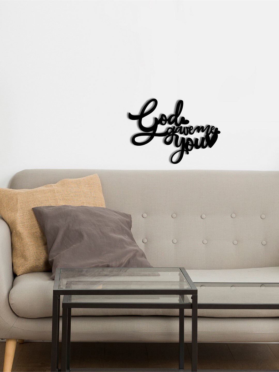 eCraftIndia God Gave Me You Wood Matte Hanging Hall Signs and Plaques-8.7In