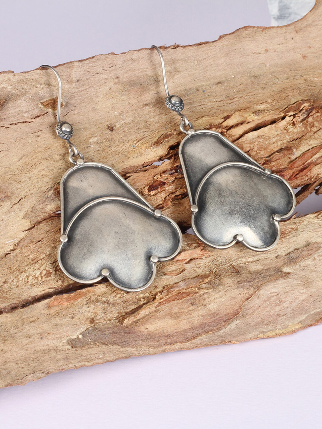 SANGEETA BOOCHRA Silver-Toned Quirky Drop Earrings