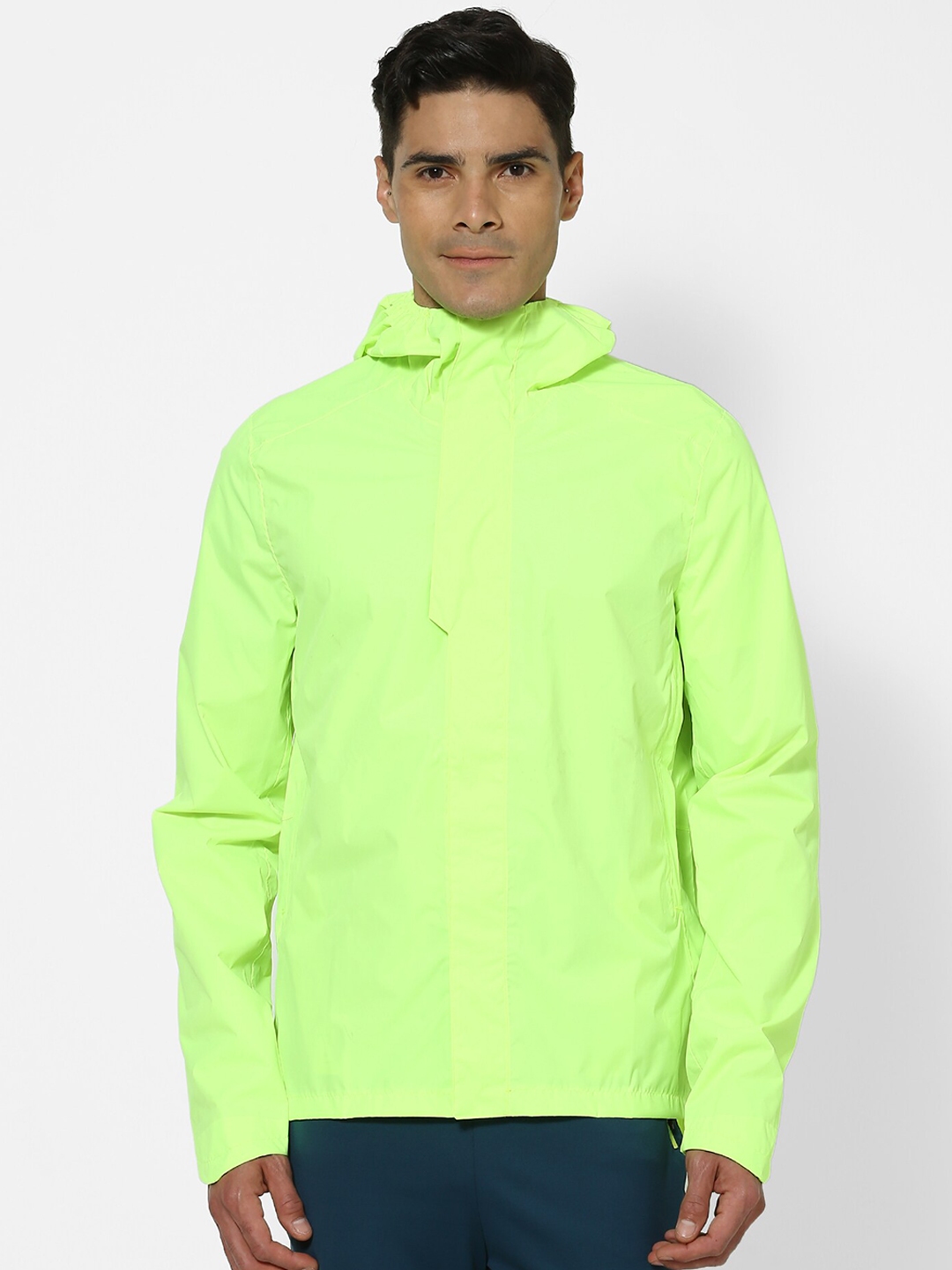 Buy Btwin By Decathlon Men Neon Green Printed Cycling Rain Jacket Jackets for Men 14179324 Myntra