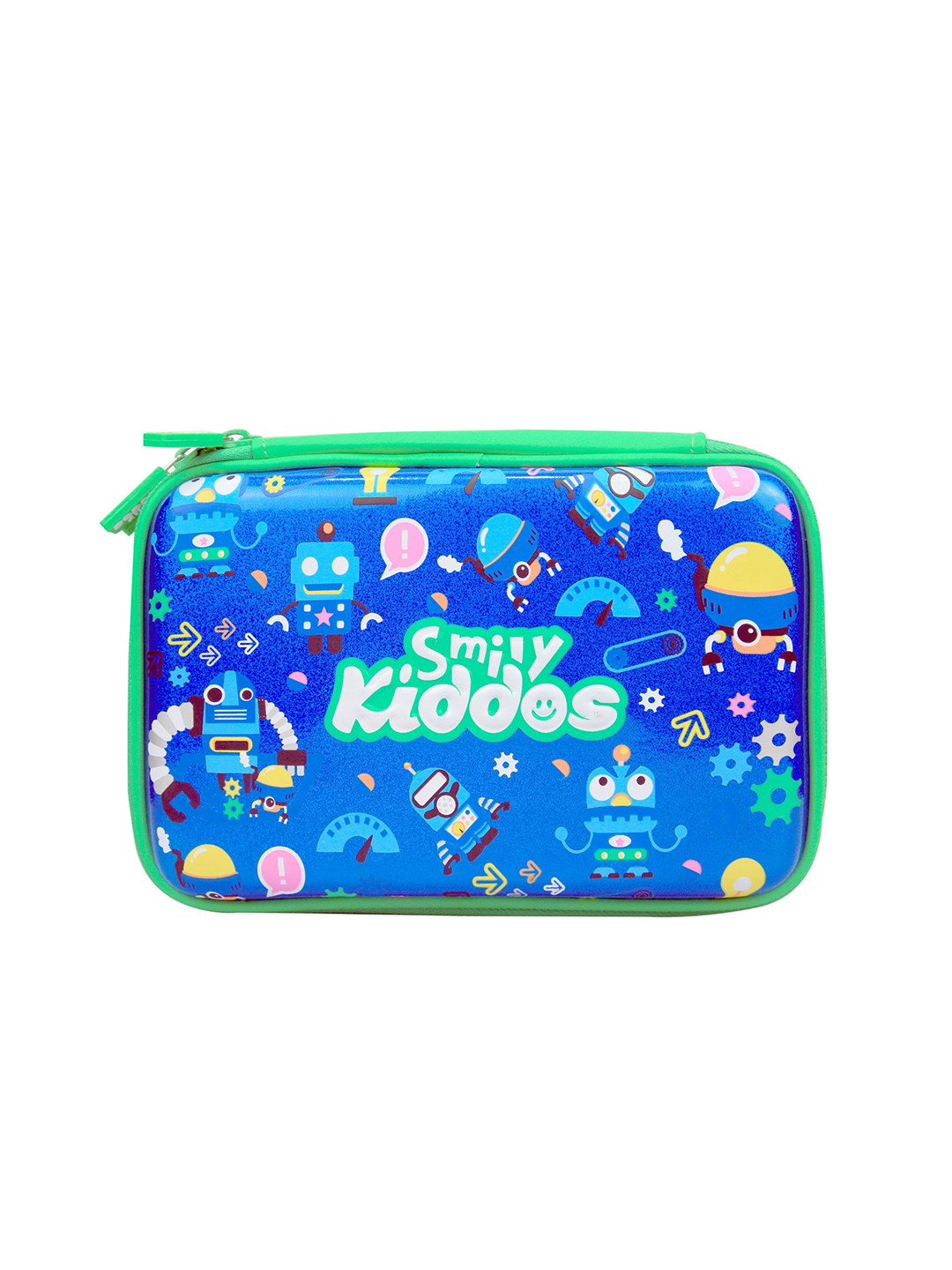 Smily Kiddos Kids Blue & Green Printed Pencil Case