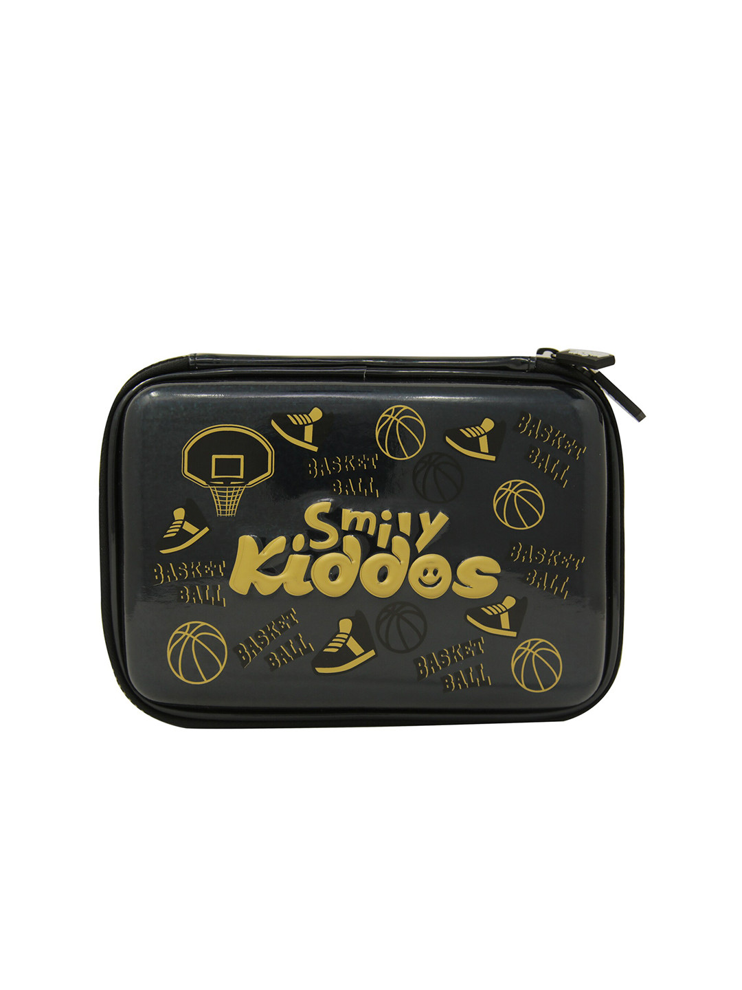 Smily Kiddos Kids Black & Yellow Printed Bling Basket Ball Pencil Case