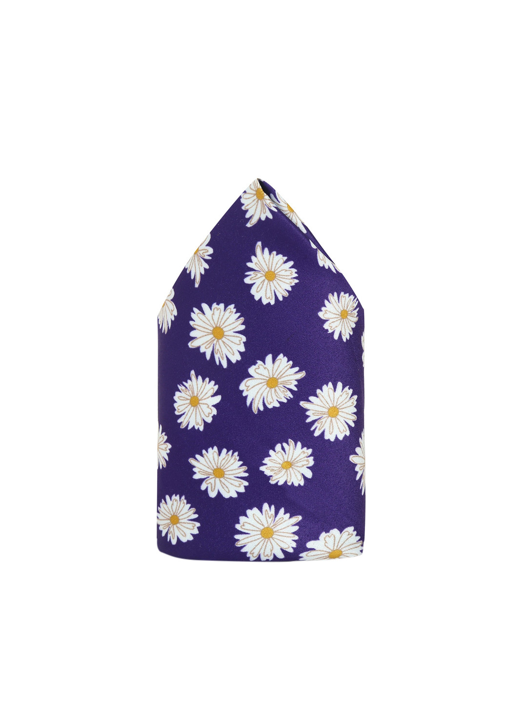 Tossido Men Purple & White Flower Printed Pocket Square