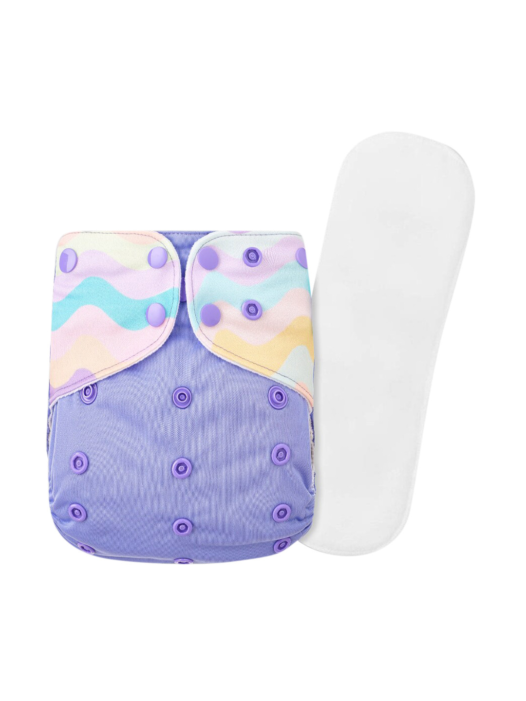 GUCHIGU Kids Purple & Pink Printed Cloth Washable Diapers