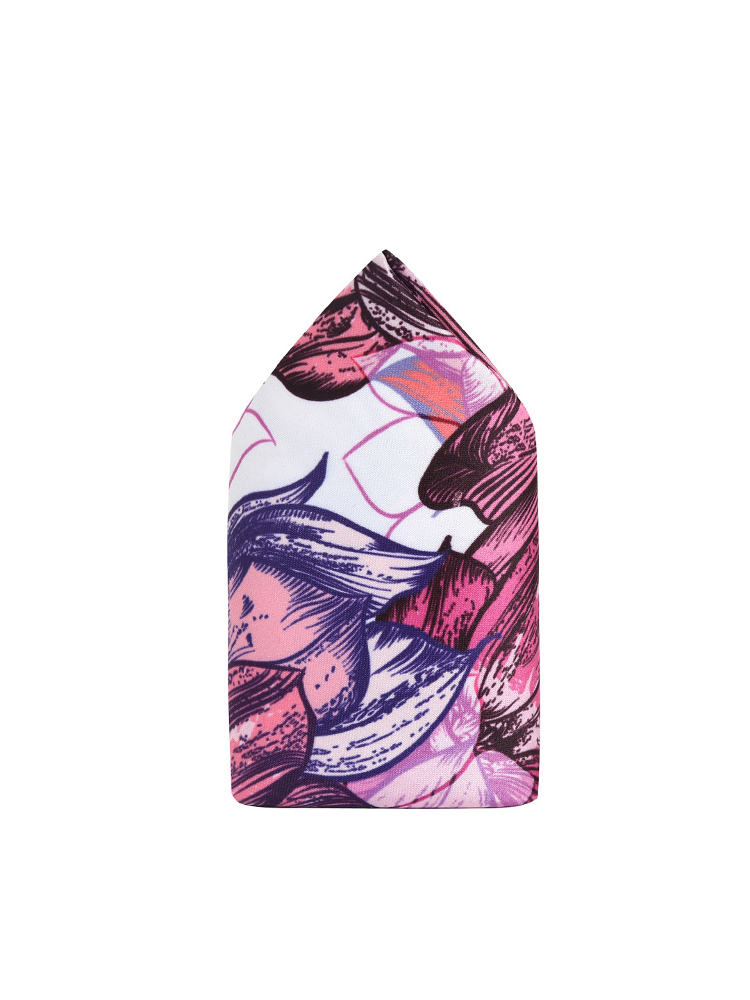 Tossido Men Pink & White Printed Pocket Square