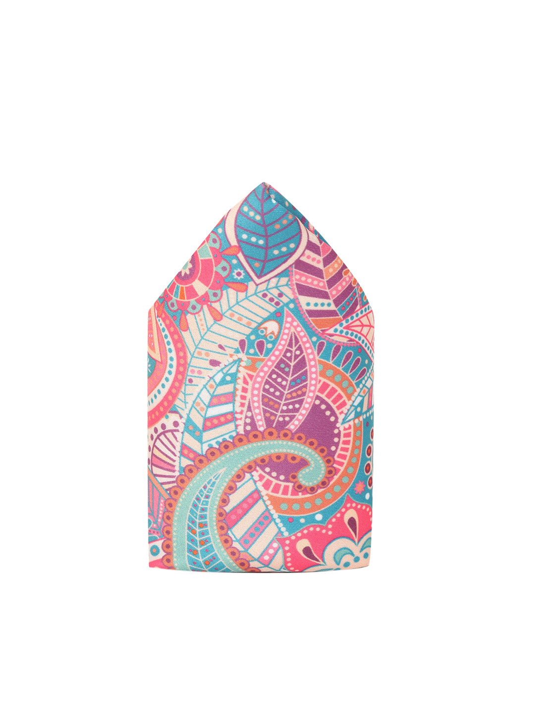 Tossido Men Pink & Green Printed Pocket Square With A Gift Box