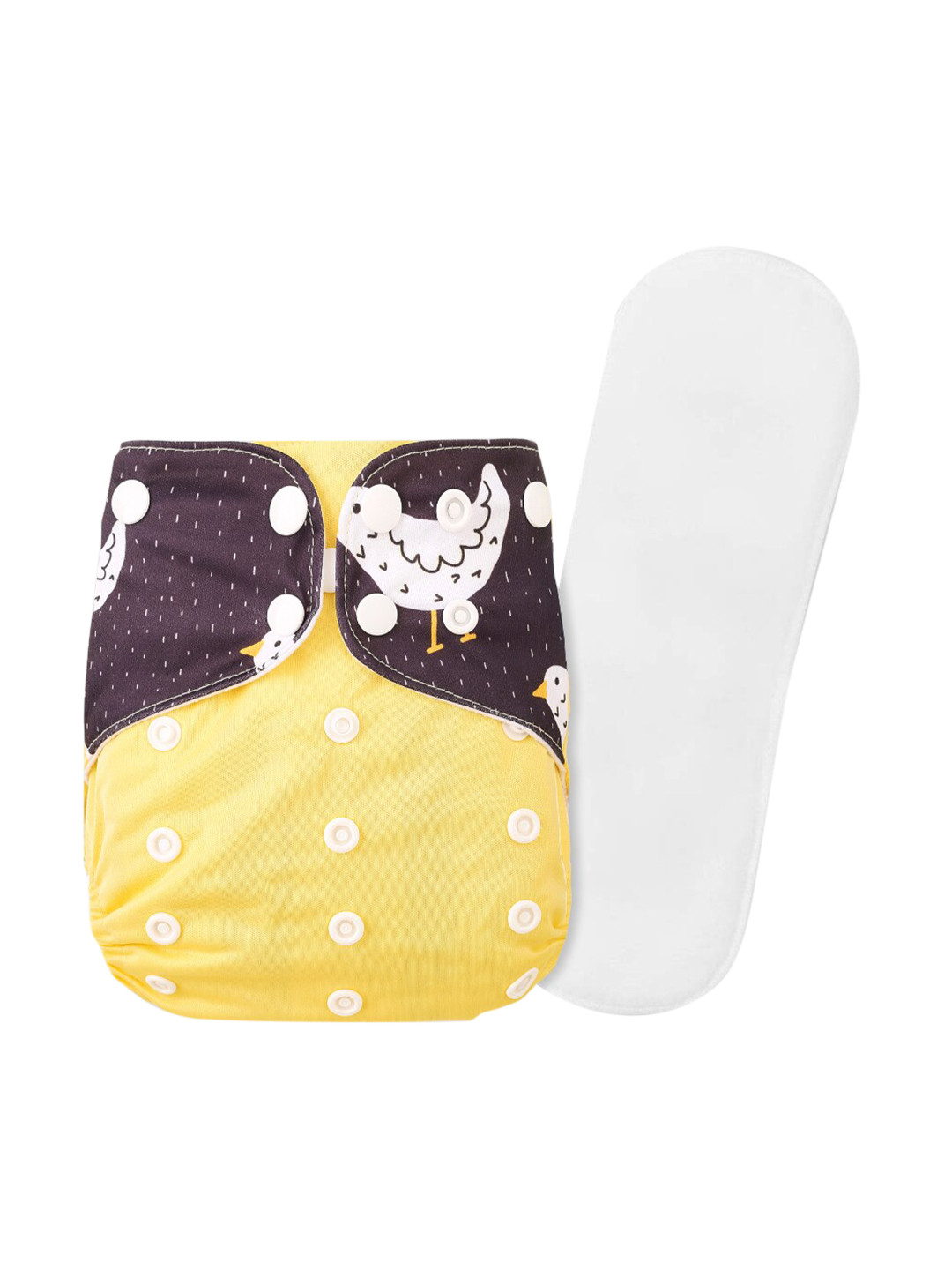 GUCHIGU Kids Yellow & Brown Printed Cloth Washable Diapers