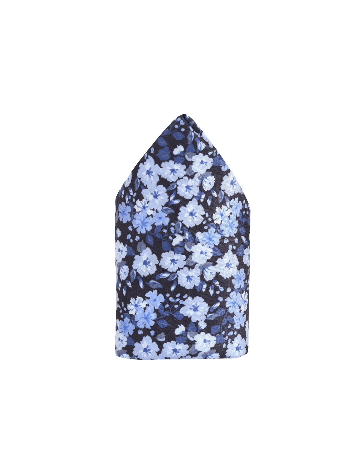 Tossido Men Navy Blue & White Floral Printed Pocket Square With A Gift Box
