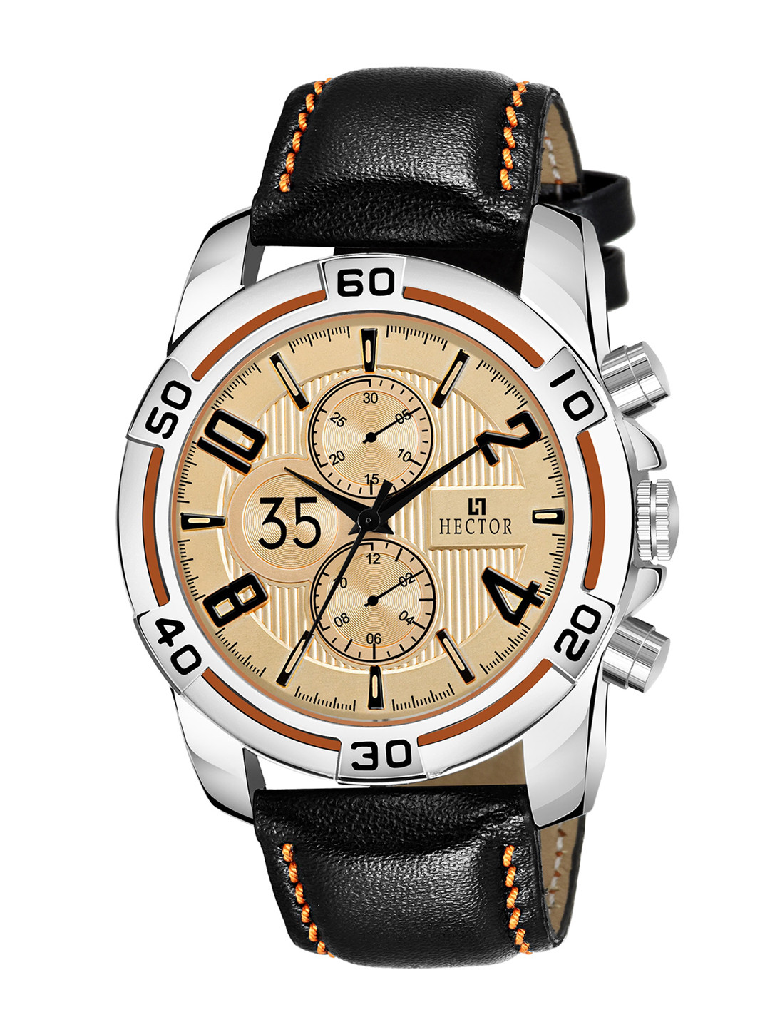 HECTOR Men Cream-Coloured Analogue Watch HC15